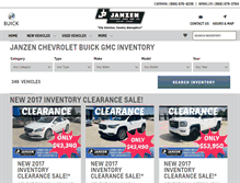 Tablet Screenshot of janzenchevrolet.ca
